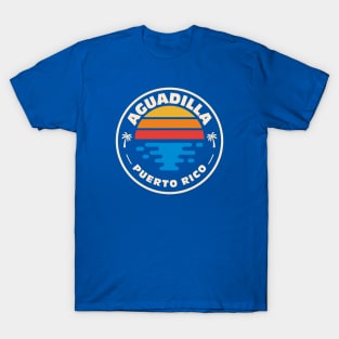 Retro Aguadilla Puerto Rico Vintage Beach Surf Emblem T-Shirt